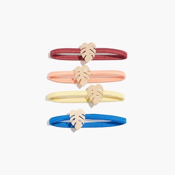 Madewell Four-Pack Palm Leaf Hair Ties - Picture 11 of 13